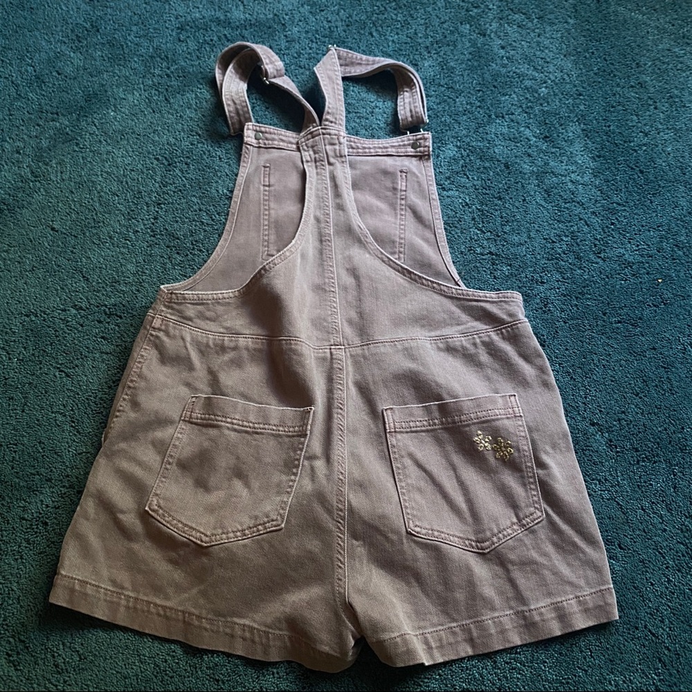 Aerie light purple short overalls